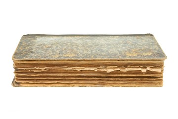 Old book isolated on white background