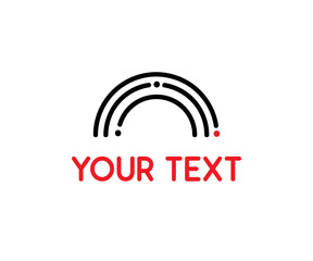 rainbow thin line logo design