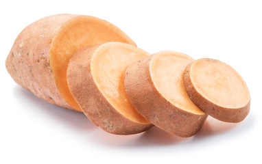 Sweet potato. Isolated on a white background.