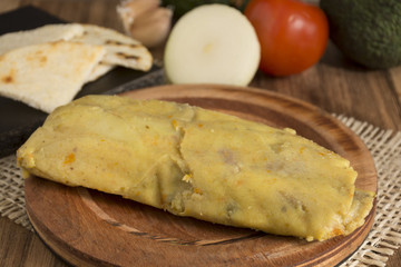 Tamal, traditional Colombian food