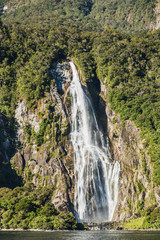 Bowen Falls. Milford Sound. Fiordland national park, South island, New Zealand