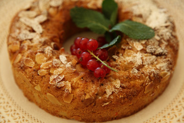 large breakfast donut cake