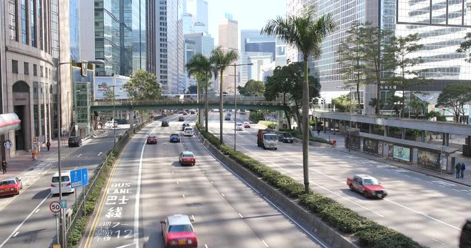 Busy Hong Kong traffic
