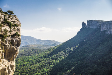 Panoramic view near Rupit, Costa Brava, Catalonia, Spain
