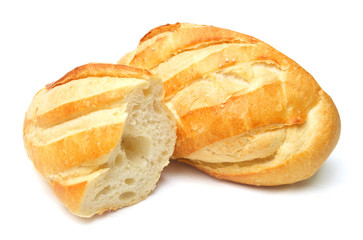 bread on a white background.