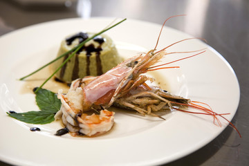 two shrimps and a savoury pie design dish copia.jpg