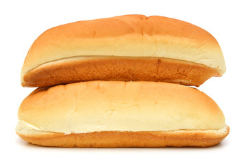 Bread buns on white