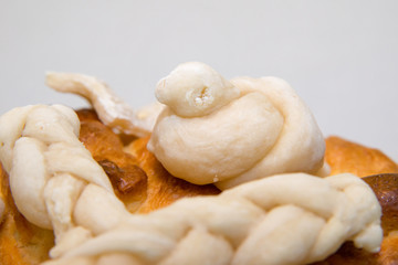Homemade decorated Serbian slava bread