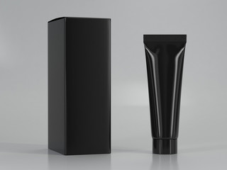 Cosmetic Bottle Tube and Box 3D