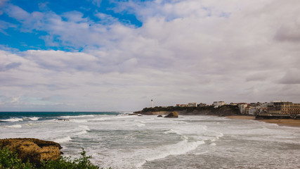 biarritz france landscape beach ocean
