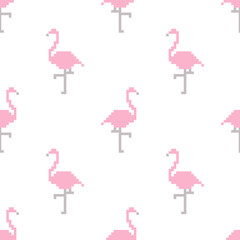 Pixel flamingo