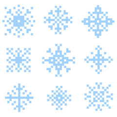 Pixel snow set