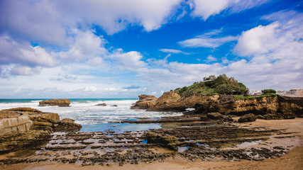 biarritz france landscape beach ocean