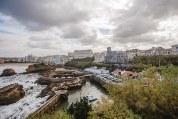 Fototapeta na wymiar biarritz france landscape beach ocean