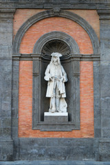 Fototapeta na wymiar Statue of Carlo III in Palazzo Reale di Napoli