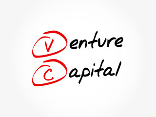 VC - Venture Capital acronym, business concept background