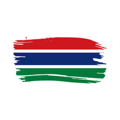 Gambia flag, vector illustration