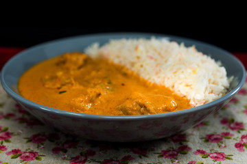 Handmade Indian curry chicken rice
