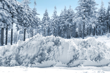 desk of free space and forest of window 