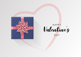 Colorful wrapped gift box with ribbon. 2018 Festive vector illustration. Flat decoration.