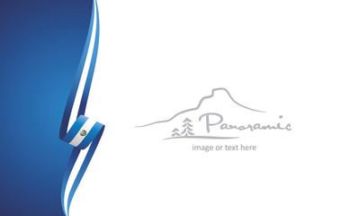 El Salvador abstract brochure cover poster background vector