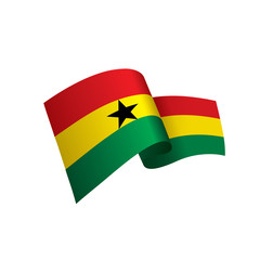 Ghana flag, vector illustration