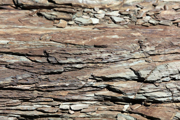 Gesteinsschicht in den spanischen Pyrenäen