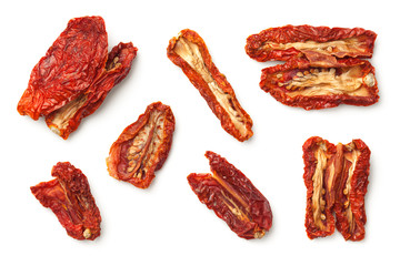 Dried Tomatoes Isolated on White Background
