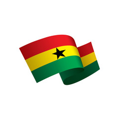 Ghana flag, vector illustration