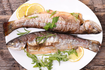 fish with herb and lemon