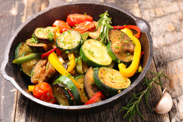 grilled vegetable and herbs, ratatouille