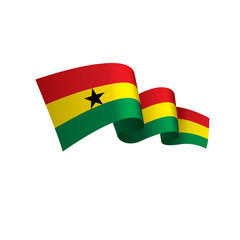 Ghana flag, vector illustration