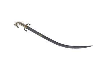 Obraz premium Sword or saber isolated on white background.