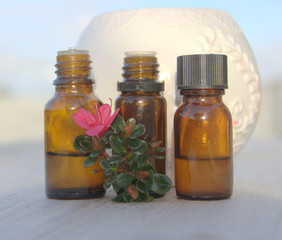 flacons d'huile essentiellr d'azalée