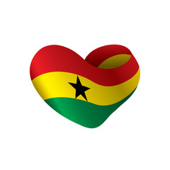Ghana flag, vector illustration