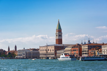 Fototapeta na wymiar Piazza San Marco with bell tower of St Mark's Campanile (Campanile di San Marco)