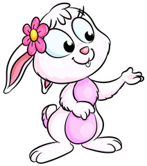 Niedlicher Osterhase - Vektor-Illustration