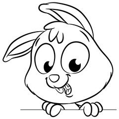 Obraz premium Niedlicher Osterhase - Vektor-Illustration