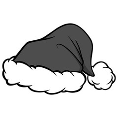 Christmas Hat Illustration - A vector cartoon illustration of a Christmas Hat.