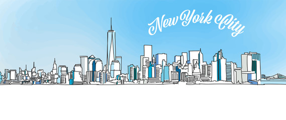 Sketch of New York City Skyline