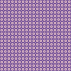 Violet floral seamless pattern. Geometric background in repeat.