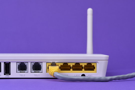 Wireless router close-up
