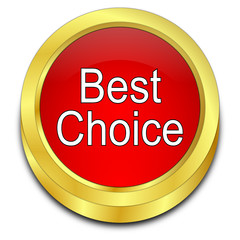 Best Choice button - 3D illustration