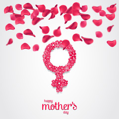 Mothers Day greeting card. Happy Mothers Day design in trendy style. Mothers Day typography. Vintage design, graphics.