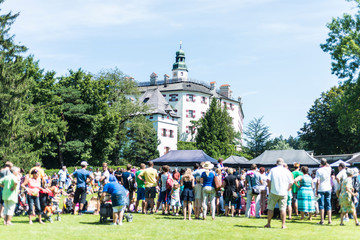 INNSBRUCK, AUSTRIA - AUG 15: Renaissence Castle Festival at “Schloss Ambras” Castle on Aug 15,...