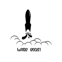 Water Rocket Vector Template Design