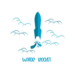 Water Rocket Vector Template Design