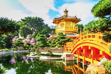 Foto op Plexiglas Nan Lian Garden. It is a Chinese Classical Garden in Diamond Hill, Kowloon, Hong Kong. © aphotostory