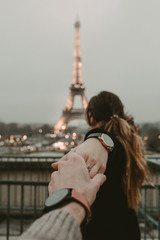 Couple enjoying in Paris