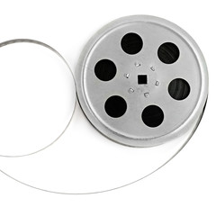 Film strip isolated on white background.